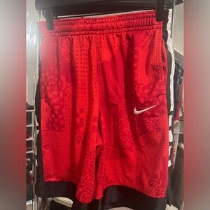 Red Nike shorts, worn once.